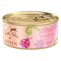 Terra Felis Kitten 18 × 70 g - kuracie a morčacie mäso