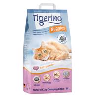 Tigerino Nuggies stelivo s vôňou detského púdru - hrubozrnná - výhodné balenie 2 x 14 l