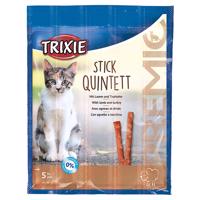 Trixie PREMIO Stick Quintet - s jahňacím a morčacím mäsom (10 x 5 g)