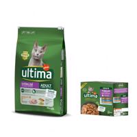 Ultima Cat 10 kg + Sterilized mix II 8 x 85g zdarma! - Neutered Cats - Chicken & Barley 10 kg + Sterilized mix II (kuracie, hovädzie, tuniak, morské ryby) 8 x 85 g