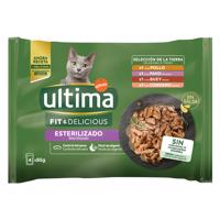 Ultima Cat,  48 x 85 g - 40 + 8 zdarma! - Cat Sterilized mäsový výber