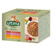 Ultima Cat,  48 x 85 g - 40 + 8 zdarma! - Nature mäsový výber (hovädzie, morčacie, kuracie, hydinové)