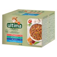 Ultima Cat,  48 x 85 g - 40 + 8 zdarma! - Nature  rybí výber (losos, tuniak, morské ryby, treska)