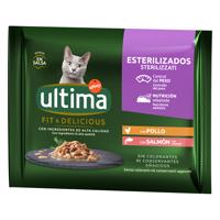 Ultima Cat Sterilized 48 x 85 g - kuracie a losos