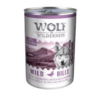 Výhodné balení Wolf of Wilderness Adult 12 x 400 g - Wild Hills - kačacie