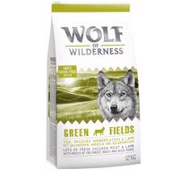 Výhodné balenie 2 x 12 kg Wolf of Wilderness - Green Fields - jahňacie