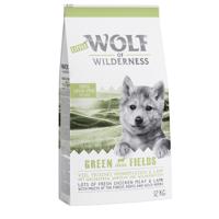 Výhodné balenie 2 x 12 kg Wolf of Wilderness - Junior - Green Fields - jahňacie