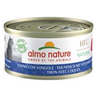 Výhodné balenie Almo Nature HFC Natural 12 x 70 g - tuniak s mušľami