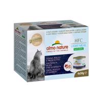 Výhodné balenie Almo Nature HFC Natural Light 12 x 50 g - tuniak, kuracie a šunka