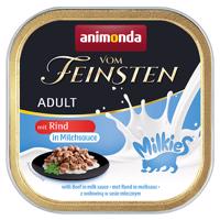 Výhodné balenie animonda Vom Feinsten Adult Milkies v omáčke 32 x 100 g - hovädzie v mliečnej omáčke