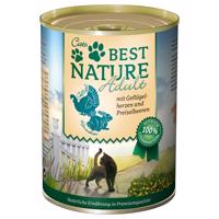 Výhodné balenie Best Nature Cat Adult 12 × 400 g - hydinové a králičie