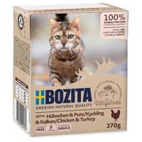 Výhodné balenie Bozita kúsky v omáčke 12 x 370 g - kura & morka