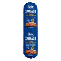 Výhodné balenie Brit Sausage 24 x 800 g - hovädzie a ryby