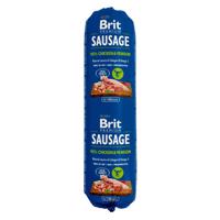 Výhodné balenie Brit Sausage 24 x 800 g - kuracie a divina