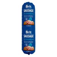 Výhodné balenie Brit Sausage 24 x 800 g - kuracie a jahňacie