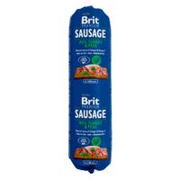 Výhodné balenie Brit Sausage 24 x 800 g - morčacie a hrášok