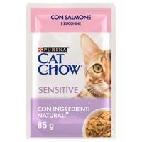 Výhodné balenie Cat Chow 52 × 85 g - Sensitive losos a cuketa