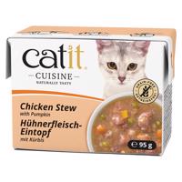 Výhodné balenie Catit Cuisine Stew 24 x 95 g - Kuracie mäso s tekvicou