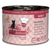 Výhodné balenie catz finefood Ragout 24 x 190 g - No. 603 husacie a morčacie