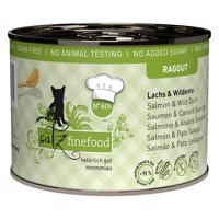 Výhodné balenie catz finefood Ragout 24 x 190 g - No. 605 losos a divoká kačka