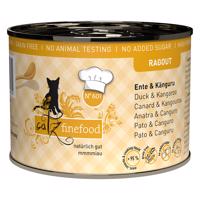 Výhodné balenie catz finefood Ragout 24 x 190 g - No. 607 klokan a kačka