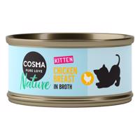 Výhodné balenie Cosma Nature Kitten 24 x 70 g - kura