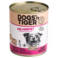 Výhodné balenie Dogs'n Tiger Adult 12 x 800 g - jahňacie a paštrnák