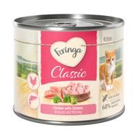 Výhodné balenie Feringa Kitten 12 x 200 g - losos a kuracie