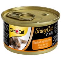 Výhodné balenie GimCat ShinyCat Jelly 24 x 70 g - tuniak a kuracie