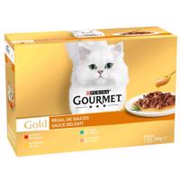 Výhodné balenie Gourmet Gold jemné šťavnaté plátky 24 x 85 g - varianty s kuracím mäsom