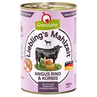 Výhodné balenie Granatapet Liebling's Mahlzeit 24 x 400 g - hovädzie Angus a tekvica