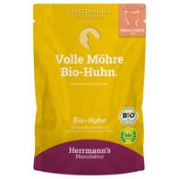 Výhodné balenie Herrmann's bio Selection 40 × 100 g - bio kuracie s bio mrkvou a bio pšenicou kamut