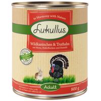 Výhodné balenie Lukullus Adult 24 x 800 g - Divoký králik & morka