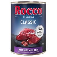 Výhodné balenie Rocco Classic 12 x 400 g - hovädzie s diviakom