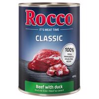 Výhodné balenie Rocco Classic 12 x 400 g - hovädzie s kačacím