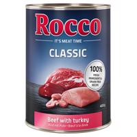 Výhodné balenie Rocco Classic 12 x 400 g - hovädzie s morčacím