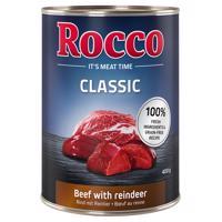 Výhodné balenie Rocco Classic 24 x 400 g - hovädzie so sobím mäsom