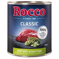 Výhodné balenie Rocco Classic 24 x 800 g - hovädzie s bachorom