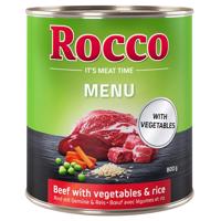 Výhodné balenie Rocco Menu 24 x 800 g - hovädzie, zelenina & ryža