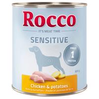 Výhodné balenie Rocco Sensitive 12 x 800 g - kuracie a zemiaky