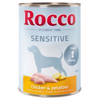 Výhodné balenie Rocco Sensitive 24 x 400 g - kura & zemiaky