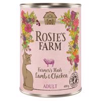 Výhodné balenie Rosie's Farm Adult 12 x 400 g - jahňacie a kuracie