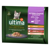 Výhodné balenie Ultima Cat Sterilized 96 x 85 g - mäsový výber