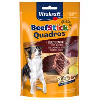 Výhodné balenie Vitakraft Beef Stick Quadros 7 x 70 g - Pečeň a zemiaky