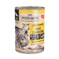 Výhodné balenie Wiejska Zagroda Dog 24 x 400 g - morčacie s jahňacím