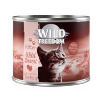 Výhodné balenie Wild Freedom Kitten 12 x 200 g  - Wild Desert - morčacie a kuracie