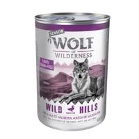 Výhodné balenie Wolf of Wilderness Senior 12 x 400 g - Wild Hills - kačacie a teľacie