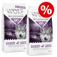 Výhodné balenie Wolf of Wilderness "Soft & Strong" 2 x 12 kg - Mix: kuracie + hovädzie