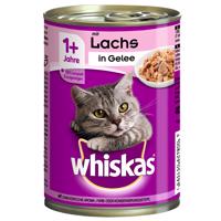 Whiskas 1+ konzervy 12 x 400 g - 1+ losos v želé