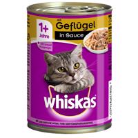 Whiskas 1+ konzervy 24 x 400 g - 1+ hydina v omáčke